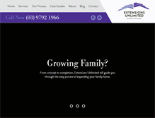Tablet Screenshot of extensionsunlimited.com.au